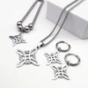 Stainless Steel Jewelry Set Witchcraft Witch Celtic Irish Knot Pendant Necklace Earring Bracelet Ring Nudo De Bruja - Image 2