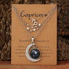 3 Pieces/Set Zodiac Retro Moon Glow Pendant Necklace Set with Birthstone Cards, Birthday Gift for Besties and BFFs - Image 10