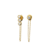 Rhinestone Stainless Steel Drop Earrings Bohemian Chain Earrings Women's Jewelry - Image 7