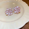 Acrylic Matcha Green Flowers Petal Earrings for Women C Shaped Drop Earring Party Wedding Ear Jewelry - Image 10