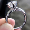Silver Simple Engagement Wedding Rings for Women Cubic Zirconia Ring Bridal Jewelry Gift - Image 7
