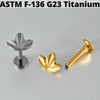 1PC Moon Titanium Cartilage Earrings Stud 16G Internally Threaded Helix Heart Ear Tragus Piercing Body Jewelry - Image 3