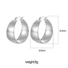 Elegant Gold Color Chunky Wide Texture C Shape Hoop Earring for Women Polished Stainless Steel Huggie Jewelry Gifts - Image 9