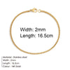 Simple Design Stainless Steel Pull-out Adjustable Bracelet Golden Color Snake Chain Bangle for Women Girl Men Beads Jewelry Gift - Image 12