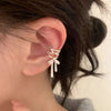 Silver Clip Earrings Cuff Elegant Bowtie Ribbon White Ballet For Women Girl Gift Jewelry - Image 5