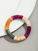 Chunky Acrylic Tube Bead Bangle with Multicolor Options - Image 32