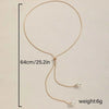 Minimalist Temperament Long Pull-out Adjustable Pearl Tassel Pendant Y-shaped Chain Necklace for Women Collar Chain Jewelry Gift - Image 6