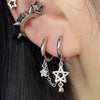 Personality Design Tassel Star Ear Bone Chain Double Piercing Earrings for Women Girls Punk Hio Hop Rock Jewelry Y2K - Image 2