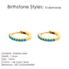 Stainless Steel Birthstone Earrings Minimalist Huggie Hoop Earrings for Women Tiny Round Circle Unisex - Image 17