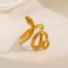 Stainless Steel Lava Irregular Hollow Ring for Women Metal Texture Daily Simple Stylish Golden Rings Jewelry - Image 10