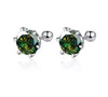 Earrings Silver Round Cut Stud Earrings Piercing Earrings for Men and Women Jewelry - Image 10