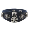 Punk Bracelet for Men Women Goth Black Leather Wristband with Metal Skull Spike Studded Rivets Cuff Bangle Adjustable - Image 15
