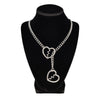 Heart O-ring Slip Chain For Women Punk Rock Necklace Stainless Steel Cuban Long Necklace Simple Adjustable Y-Necklace - Image 7