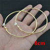 Large Circle Clip-On Earrings with Metallic Finish - Image 14