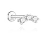 1PC Sparkling Piercing Stud Earrings Silver Shining Circle Earring For Women Ear Bone Earring Jewel - Image 16