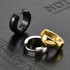 1Pair Punk Stainless Steel Round Circle Hoop Earrings For Men Women Not Fade Ear Rings Hip Hop Male Jewelry - Image 3