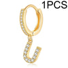 A-Z Letters Initial Pendant Earrings Hoop Earrings Men Golden Color Jewelry Earring Alphabet Name Earrings Women 1pcs - Image 28