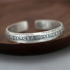 Silver Carved Prajnaparamita Heart Sutra Lotus Flower Bracelet Six Character True Words Wide Vintage Bangles Jewelry - Image 3