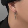 1 or 2 Pairs 316L Spike Dangle Drop Hoop Earrings for Women Stainless Steel Hoops Cuff Cartilage Men‘s Geometric Punk Earrings - Image 4