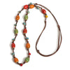 Colorful Handmade Ceramic Necklace and Bracelet Two-in-One Adjustable Boho Jewelry 40-80cm Unique Gift for Women 196 - Image 2