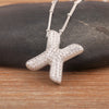Light Aesthetic 26 A-Z Letters Sparkling Zircon Pendant Necklace Initials Alphabet For Women Lucky Jewelry Accessories - Image 7