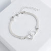 Metal Adjustable Double Heart Bracelet for Women Men Mesh Chain Link Bracelet Jewelry Anniversary Birthday Lovely Gift - Image 5