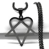 Hip Hop Rock Music Him Heartagram Star Heart Necklace for Women Men Stainless Steel Y2k Black Metal Band Goth Punk Chain Jewelry - Image 8