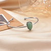 Stainless Steel Green Oval Stone Bracelet for Women Gold-plated Open Bangle Vintage Bohemian Jewelry Holiday Beach Party Gift - Image 7