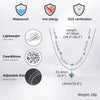 Irregular Starlight Necklaces for Men Women,Blue Green Star Pendants with Snake Bone Chain Collar,Hiphop Jewelry Gift - Image 5