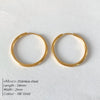 Stainless Steel Thin Hoop Earrings in Gold-Tone or Silver-Tone with 12 mm 14 mm or 18 mm Options - Image 15
