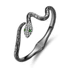 Silver Color Classical Snake Open Bangle Bracelets For Women Men Green White Zircon Charm Bracelet Unique Jewelry Gift - Image 9