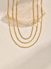 Round Snake Chain Necklace Thin 1mm Gold Plated Stainless Steel Multi Layer Summer Beach Choker 16-28 Inches - Image 5