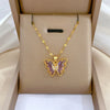 Classic Gold Color Stainless Steel Necklace For Women Shiny Zircon Geometric Heart Pendant Necklaces Jewelry Gift - Image 10