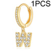A-Z Letters Initial Pendant Earrings Hoop Earrings Men Golden Color Jewelry Earring Alphabet Name Earrings Women 1pcs - Image 30