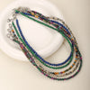 1PC 4mm amazonite stone beaded necklace for women ingx tiny pink wintersweet india onyx necklace women beaded jewelry - Image 3