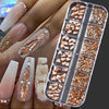 100/50cm Long Crystal Chain Nail Charms 1.5/2mm Shinying Clear/AB Diamond Nail Art Metal Steel French Manicure Crystal - Image 32