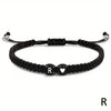 Handmade A-Z 26 Letter Heart Bracelet Woven Baided Rope Women Men Initials Name Adjustable Bangle Couple Lover Friends Jewelry - Image 29