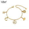 Shell Flower Airplane Star Charm Bracelet Stainless Steel Zircon Jewelry For Women - Image 1