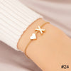 Simple Love Letter Bracelet Retro Adjustable Alloy Letter Bracelet Women Hand Jewelry Accessory - Image 21