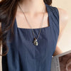 Spotted Tiger Eye Stone Necklace for Women Vintage Water Droplet Grape Pendant Long Chain Necklaces Female Accessories - Image 4