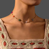 Colorful Artificial Crystal Jewelry Set with Flower Heart and Sun Motifs - Image 5