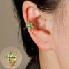 Vintage Star Ear Clips Without Piercing For Women Sparkling Zircon Ear Cuff Clip Earrings Wedding Party Jewelry Gifts - Image 1