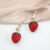 Korean Resin Strawberry Bowknot Drop Earrings for Women Food Simulated Fruit Cup Cake Dangle Earrings Jewelry Accessories - Image 6