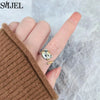 Cute Happy Cat Fidget Spinner Rings Rotate Freely for Women Metal Copper Knuckle Ring Wedding Jewelry - Image 4