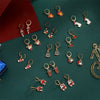 12/20 Pair Christmas Earring Set For Women Shiny Crystal Zircon Snowflake Elk Bowknot Elk Xmas Tree Earring Year Gifts - Image 6