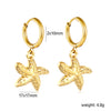 Cubic Chunky Heart Charms Dangling Earrings for Woman/Girls Stainless Steel Gold Plated Smooth Mental Drop Earring - Image 24