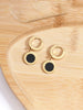 Stainless Steel Roman Numerals Black and White Shell Hoops Earrings Drop Studs Engagement Wedding Earrings for Women - Image 6