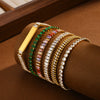 Dainty Stone Bracelets For Women,Stainless Steel Chain Cubic Zirconia Link Bracelets, Jewelry Gift For Mom Wife - Image 4