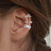 Y2k Crystal Fake Piercing Ear Cuff Earrings For Women Simple Zirconia 2000s Aesthetic Ear Cartilage Earing Chic Jewelry - Image 2