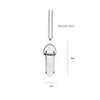 Point Pillar Bullet Hexagonal Column Necklace Stone Quartz Crystal Chakra Pendant Necklace for Women Men with Chain - Image 15